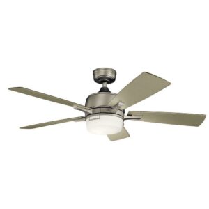 Ceiling Fan With Light Kit With Transitional Inspirations 17 Inches Tall By 52 Inches Wide-Brushed Nickel Finish Kichler Lighting 300457Ni