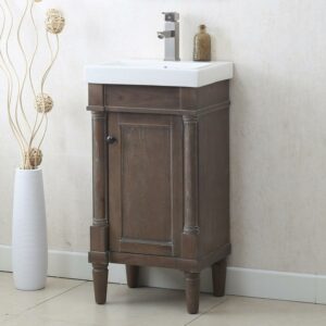 Legion WLF7021-18 34 x 13.4 x 17.3 in. Weathered Gray Sink Vanity, No Faucet