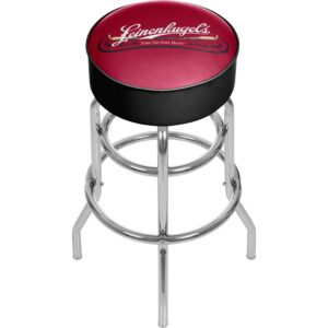 Trademark Gameroom Leinenkugel's Logo Bar Stool with Padded Seat