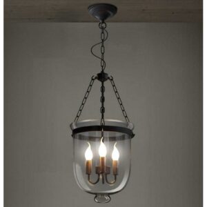 Warehouse of Tiffany LD4044 Vashti 16 in. 3-Light Indoor Brass Finish Chandelier with Light Kit