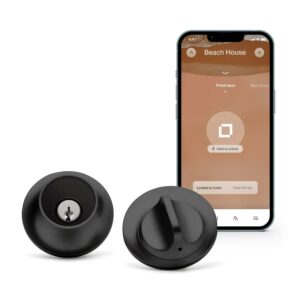Level Lock Smart Lock - Touch Edition, Keyless Entry Using Touch, a Key Card and Smartphone. Bluetooth Enabled, Apple HomeKit Compatible - Matte Black