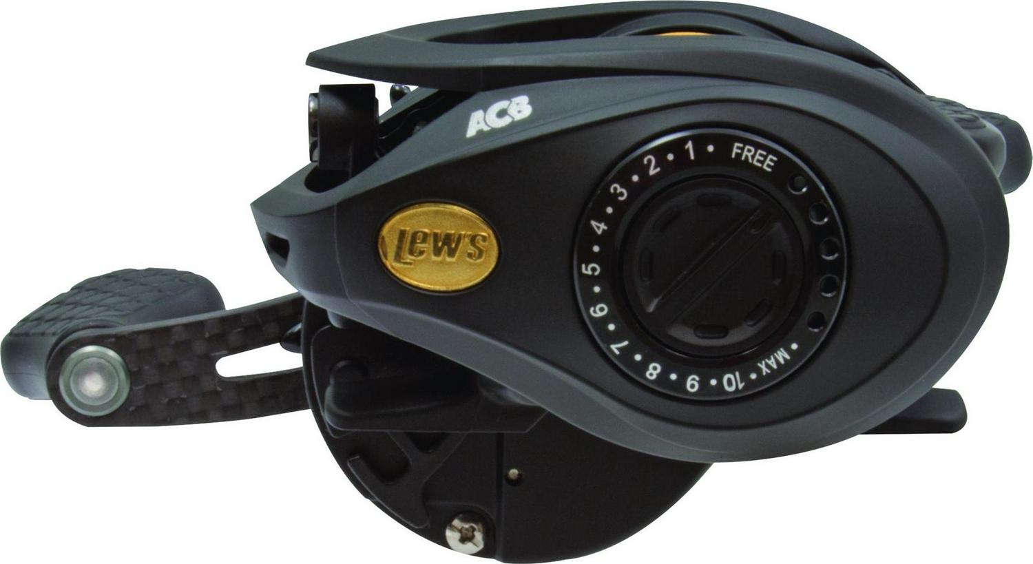 Lews Tournament Pro LFS Baitcast Fishing Reel, 8.3:1 Gear Ratio, Right-Hand Retrieve, Black/Gold - Image 5