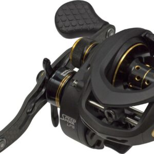 Lews Tournament Pro LFS Baitcast Fishing Reel, 8.3:1 Gear Ratio, Right-Hand Retrieve, Black/Gold