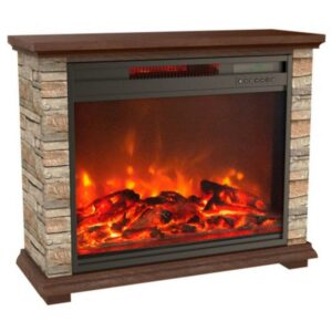 LifeSmart LifePro 1500W Electric Infrared Quartz Indoor Fireplace Heater