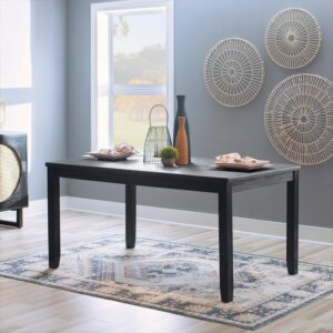 Linon Jamil Dining Table, Dark Charcoal