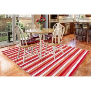 Liora Manne Visions II Striped Indoor Outdoor Area Rug 100% Polyester Warm Colors