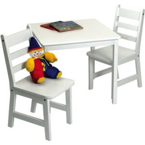 Lipper Child's Square Table & Chairs 3-Piece Set, Multiple Colors