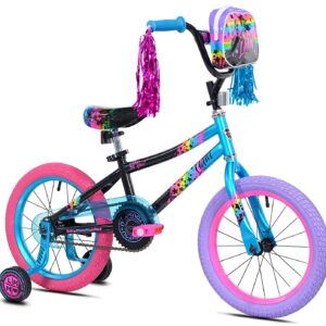 18" LittleMissMatched Let You Be You Girl's Child Bicycle, Ages 5-7 Years, Blue/Purple/Pink