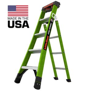 Little Giant King Kombo 5' Fiberglass 3-in-1 Multi-Use Ladder, 375 lbs. Rated, Type 1AA
