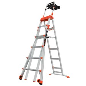 Little Giant Ladder Systems Select Step, 6'-10', Aluminum Adjustable Stepladder, 300 lbs. Weight Capacity