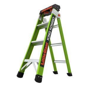 Little Giant King Kombo 4'-7' Fiberglass 3-in-1 Combo Ladder, Type 1AA - 375 lbs Rated