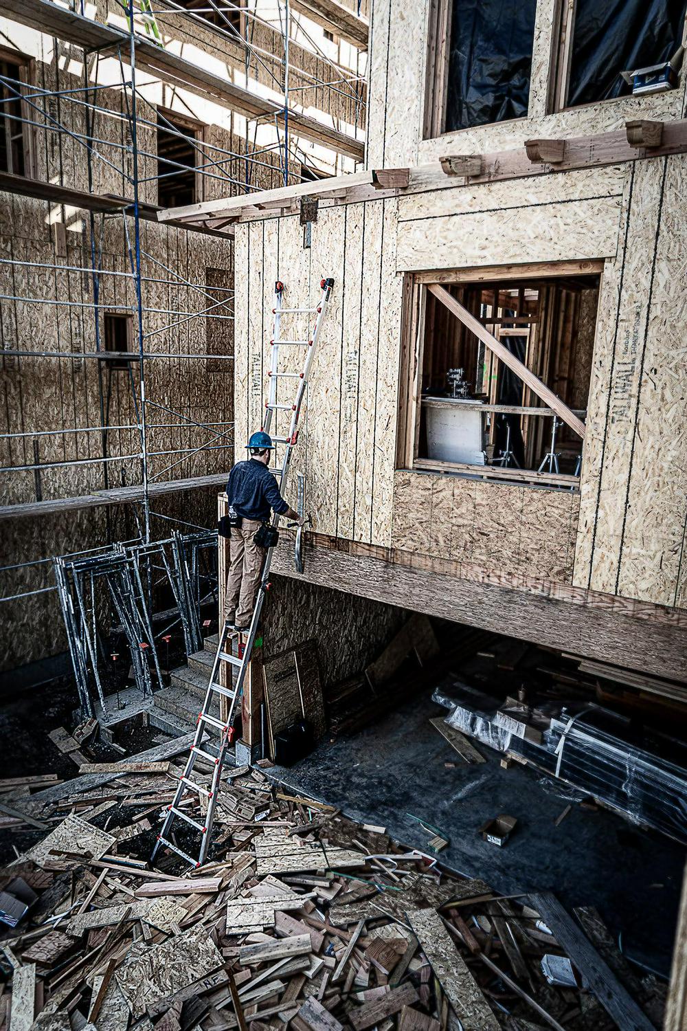 Little Giant Ladders Velocity 22-ft Multi-Position Aluminum Ladder with Wheels - Image 2