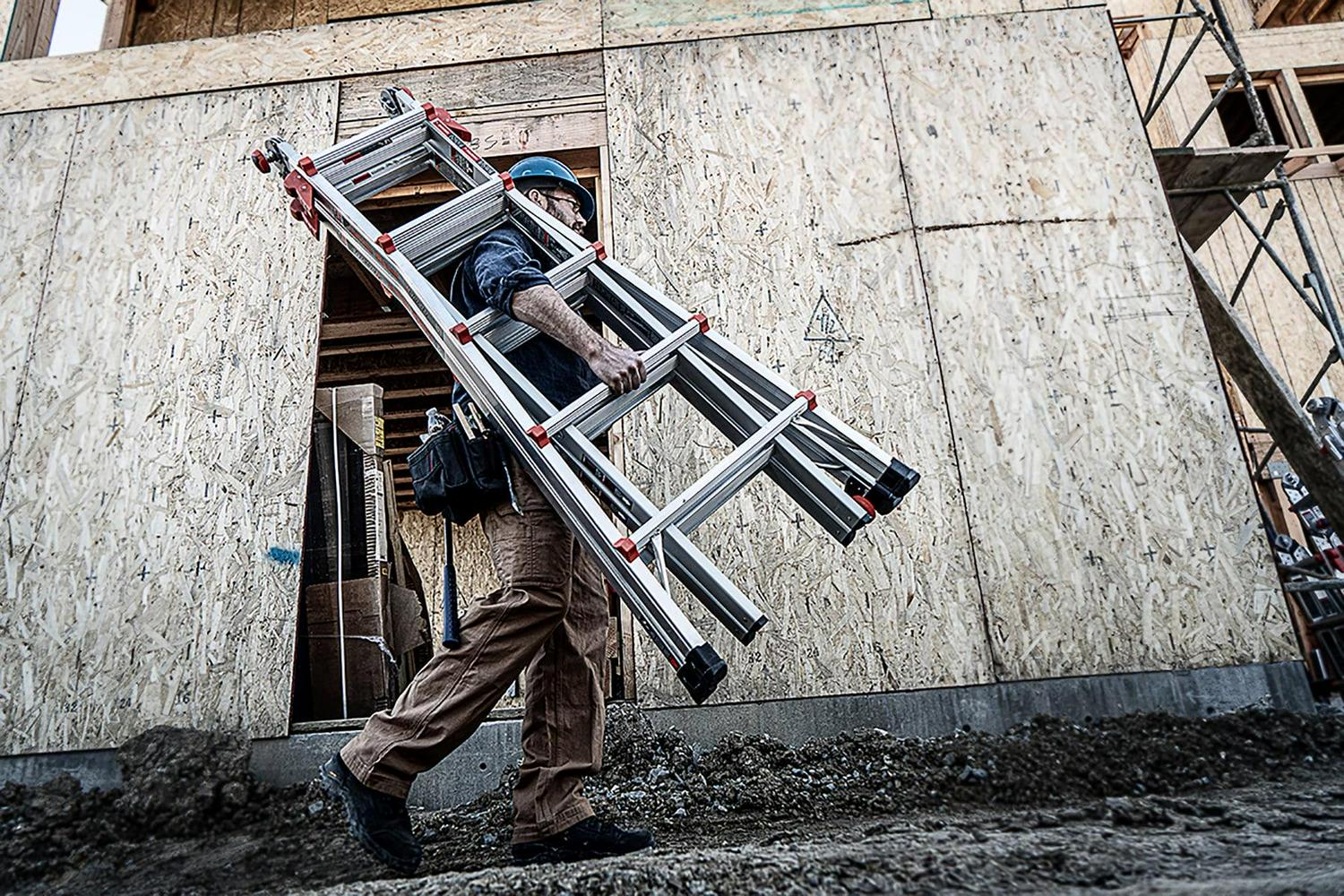 Little Giant Ladders Velocity 22-ft Multi-Position Aluminum Ladder with Wheels - Image 6