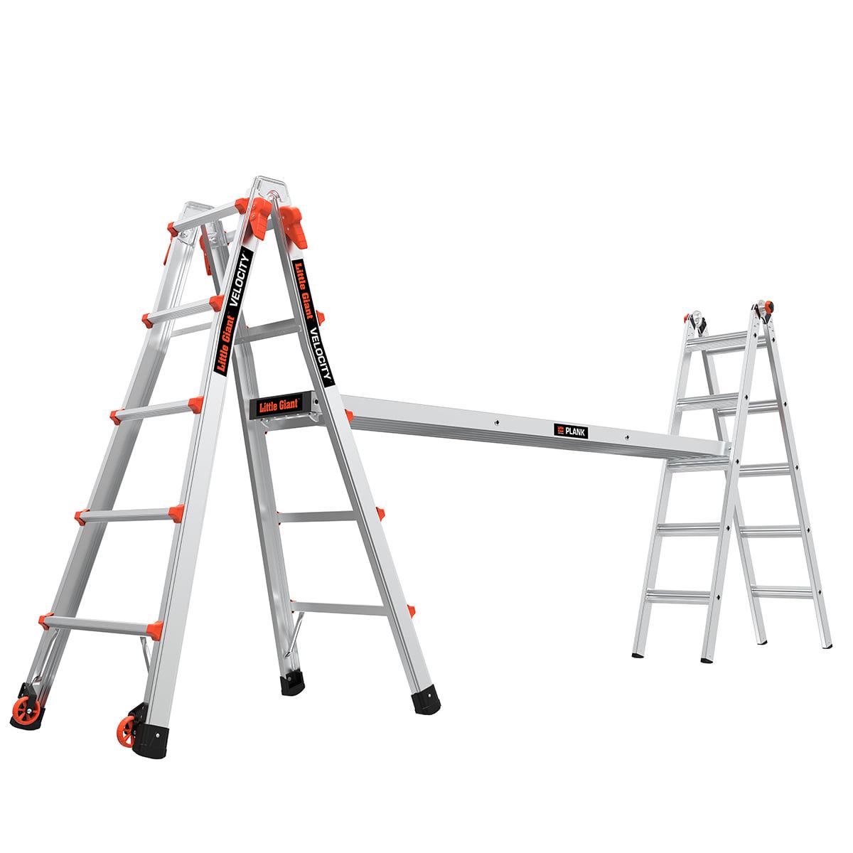 Little Giant Ladders Velocity 22-ft Multi-Position Aluminum Ladder with Wheels - Image 11