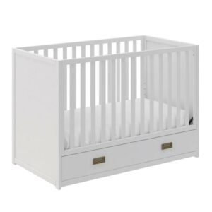 Little Seeds Haven 3-in-1 Convertible Storage Crib, Nursery, White