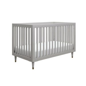 Little Seeds Rowan Valley Flint 3 in 1 Crib, Gray with Metal Legs