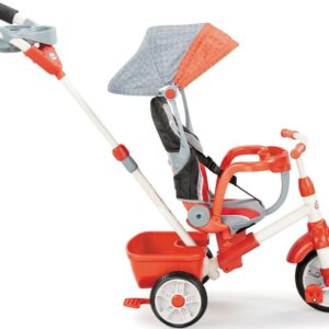 Little Tikes 5-in-1 Deluxe Ride & Relax Recliner Red Trike, Convertible Tricycle Toddlers w/ 5 Stages of Growth & Shade Canopy, Kids Boys Girls Ages 9 Months to 3 Years