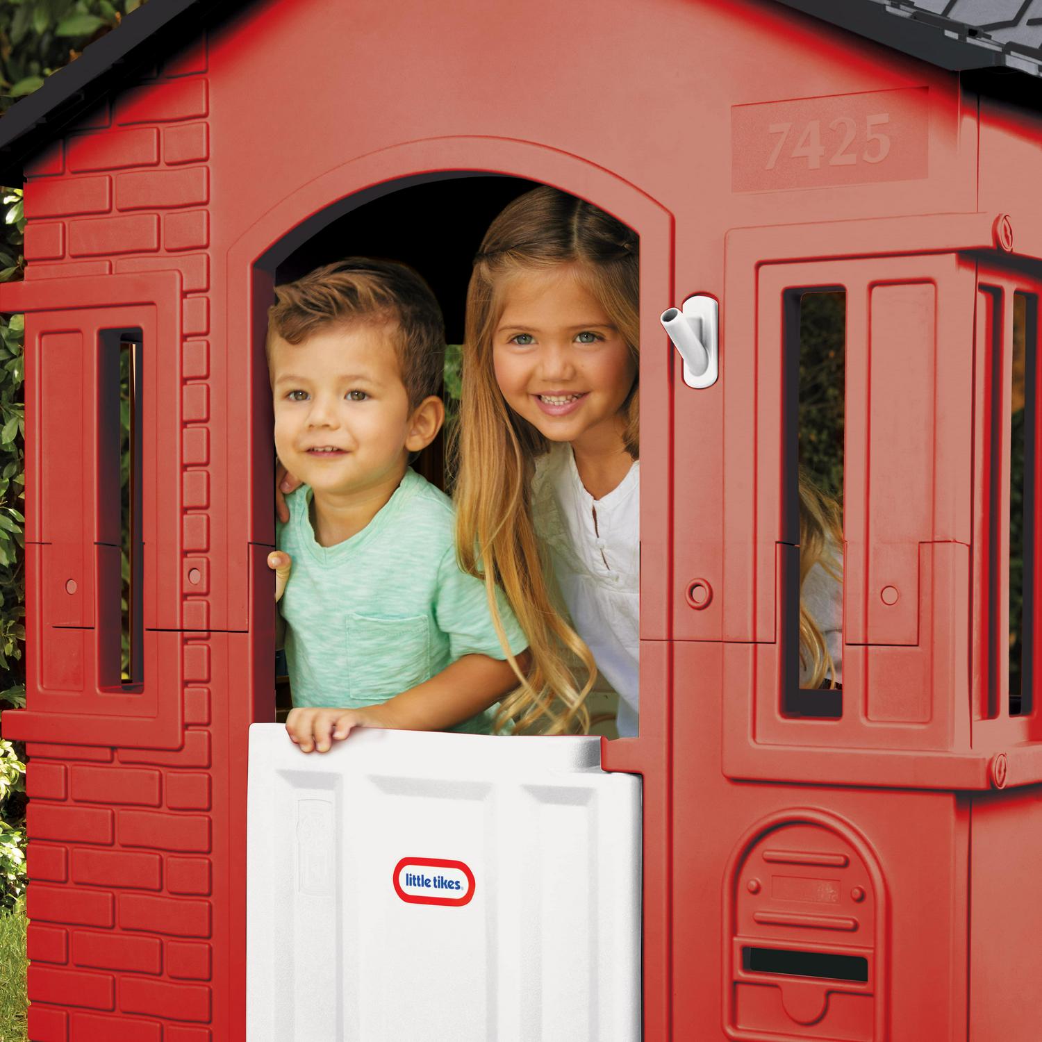 Little Tikes Cape Cottage House, Red with Working Door, Window Shutters, Flag Holder | Easy Installation Process Kids 2-6 Years Old - Image 2