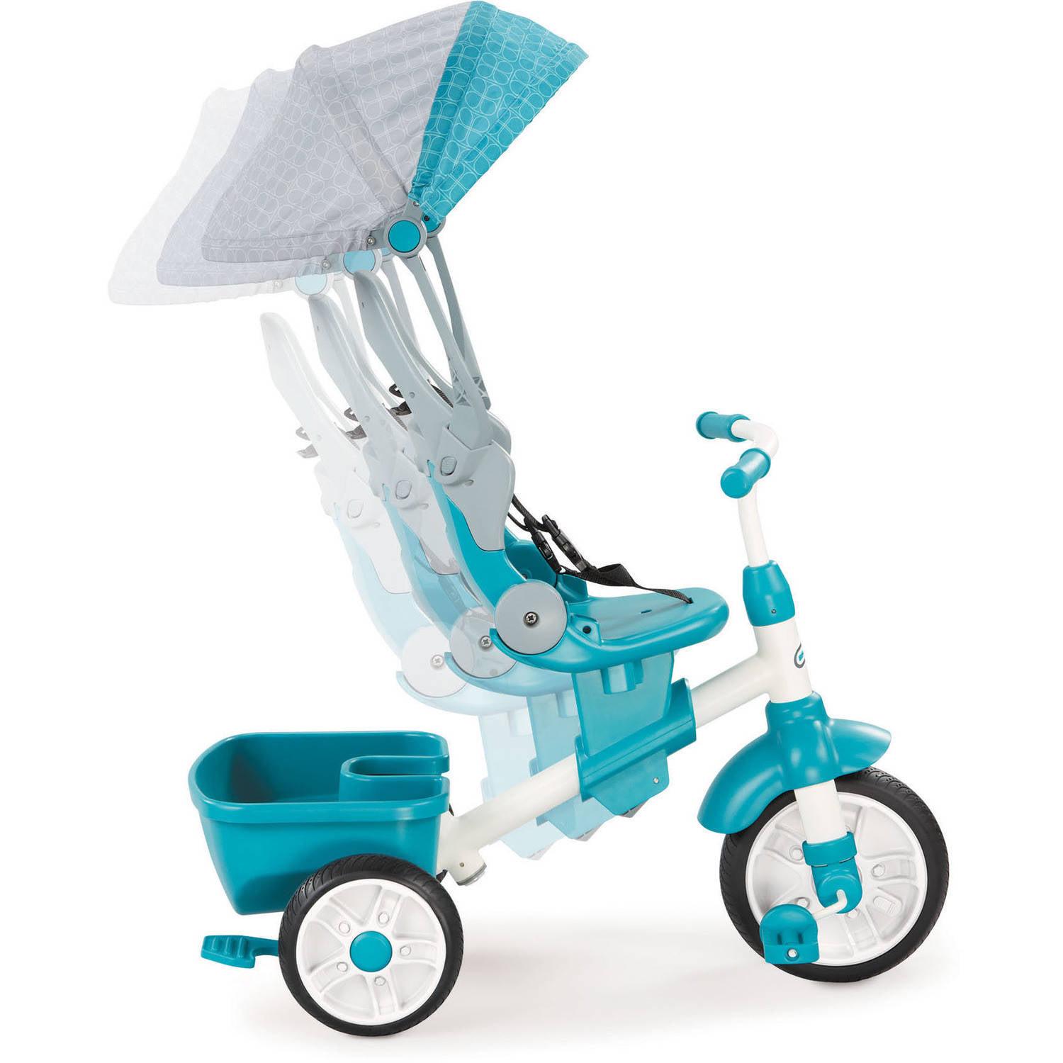 Little Tikes Perfect Fit 4-in-1 Trike in Teal, Convertible Tricycle for Toddlers, 4 Stages of Growth & Shade Canopy - Kids Boys Girls Ages 9 Months to 3 Years Old - Image 9