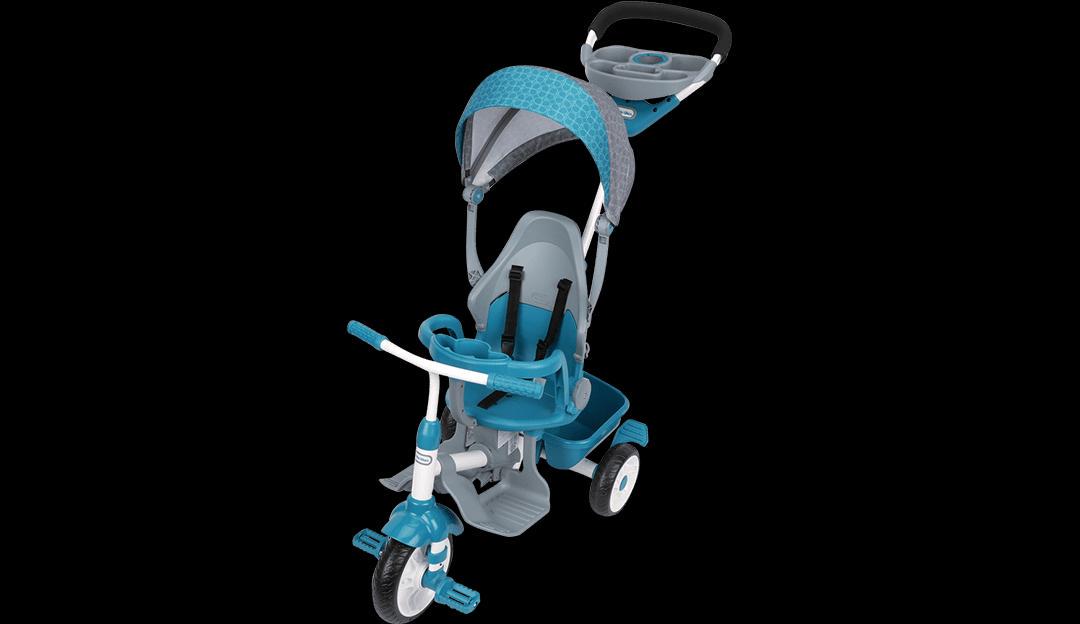 Little Tikes Perfect Fit 4-in-1 Trike in Teal, Convertible Tricycle for Toddlers, 4 Stages of Growth & Shade Canopy - Kids Boys Girls Ages 9 Months to 3 Years Old - Image 3