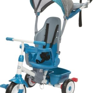 Little Tikes Perfect Fit 4-in-1 Trike in Teal, Convertible Tricycle for Toddlers, 4 Stages of Growth & Shade Canopy - Kids Boys Girls Ages 9 Months to 3 Years Old