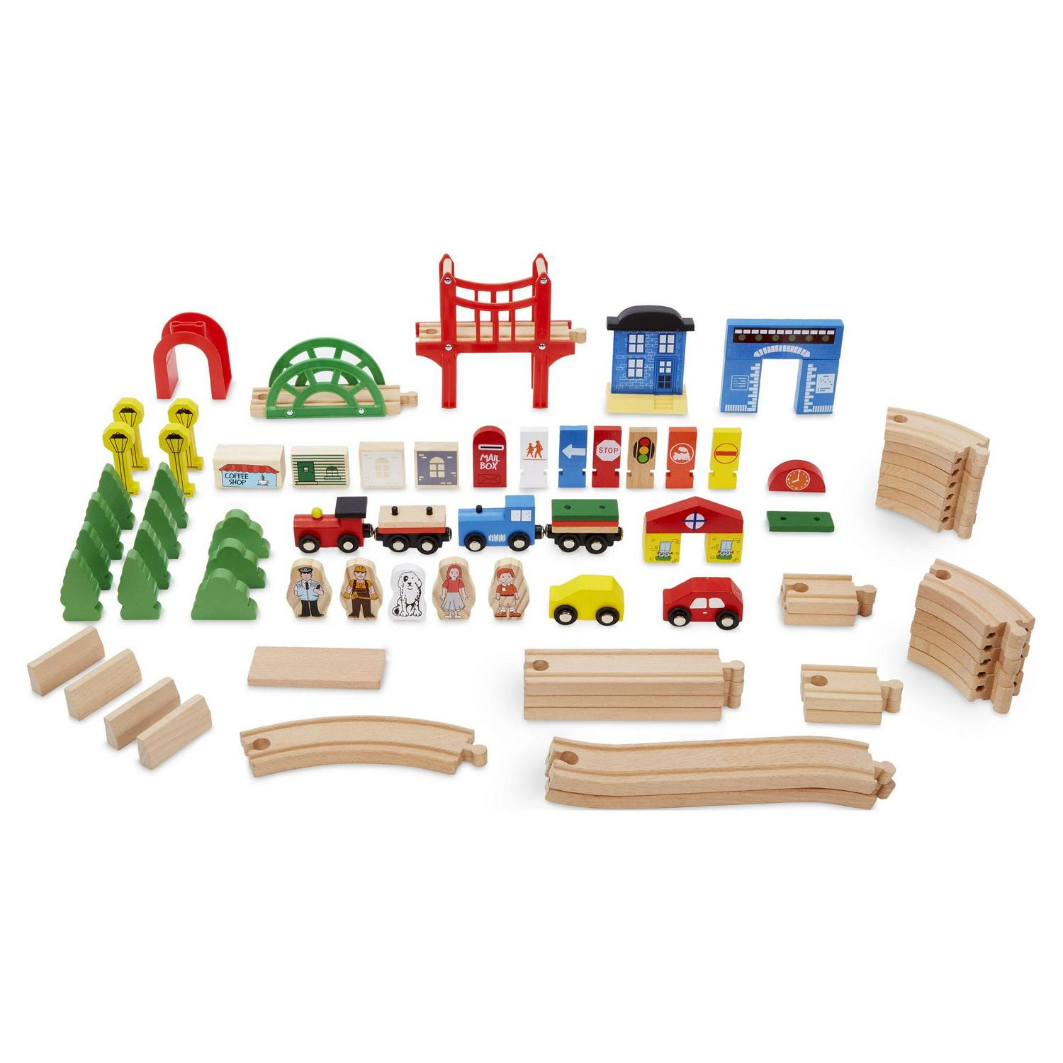 Little Tikes Real Wooden Train and Table Set, Deluxe Play Train Set with 80 Pieces Including Trains, Tracks & Accessories- Toys For Kids Toddlers Boys Girls Ages 3 4 5+ Year Old - Image 3