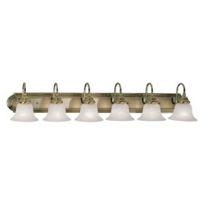 Livex Lighting Belmont 6 Bath Light in Brushed Nickel and Chrome