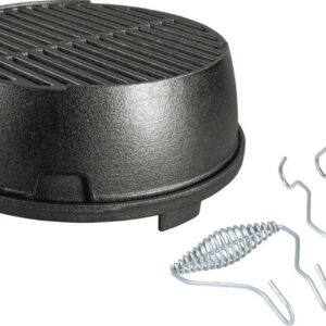 Lodge Cast Iron 12" Charcoal Camping Round Kickoff Grill