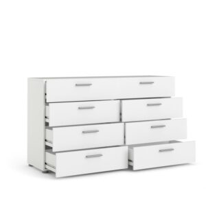 Tvilum Loft 8 Drawer Double Dresser for Adults, White