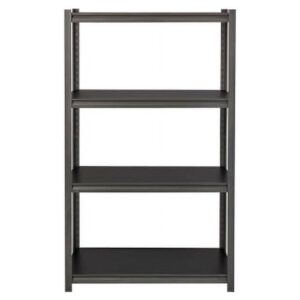 Lorell Shelving 4-Shelf Steel 3200 lb Cap 36"x18"x60" Black 59700