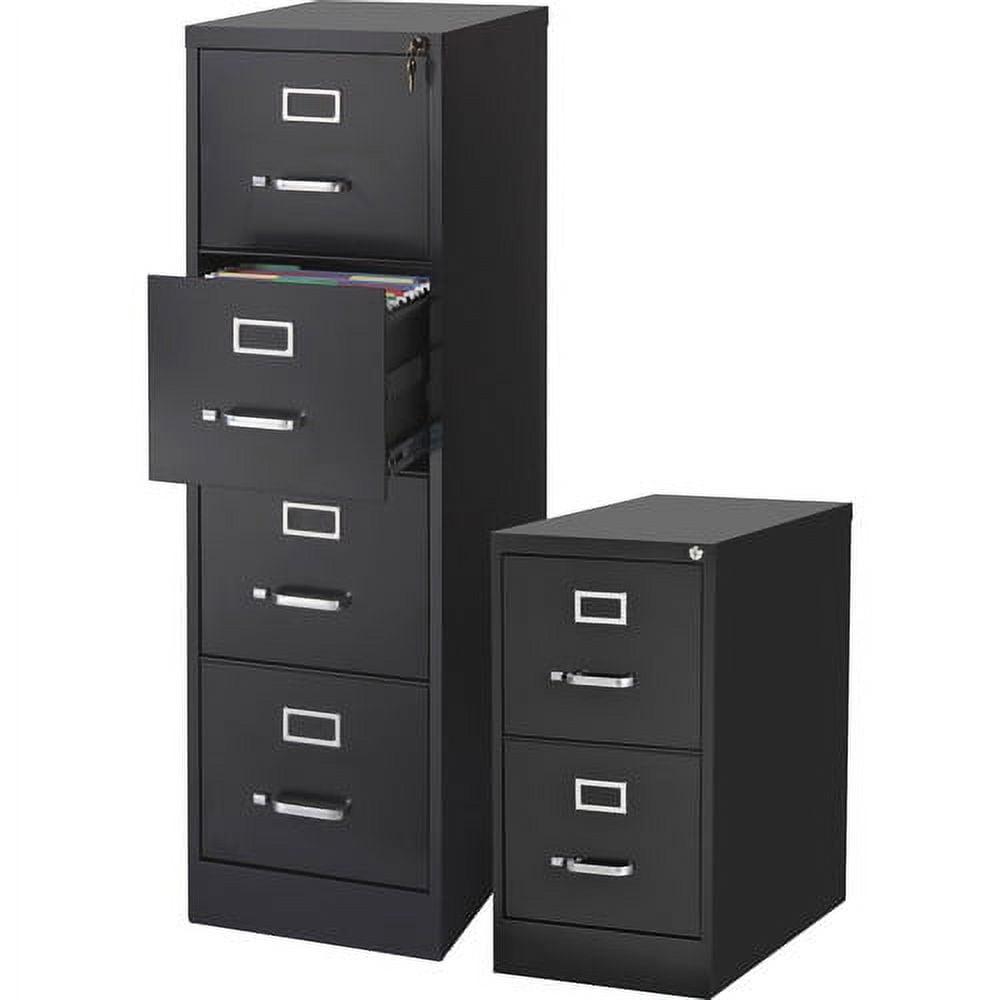 FILE CABINET VERTICAL 2 DRAWER LETTER SIZE BLACK POWDER COAT - Image 2