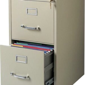 FILE CABINET VERTICAL 2 DRAWER LETTER SIZE PUTTY POWDER COAT