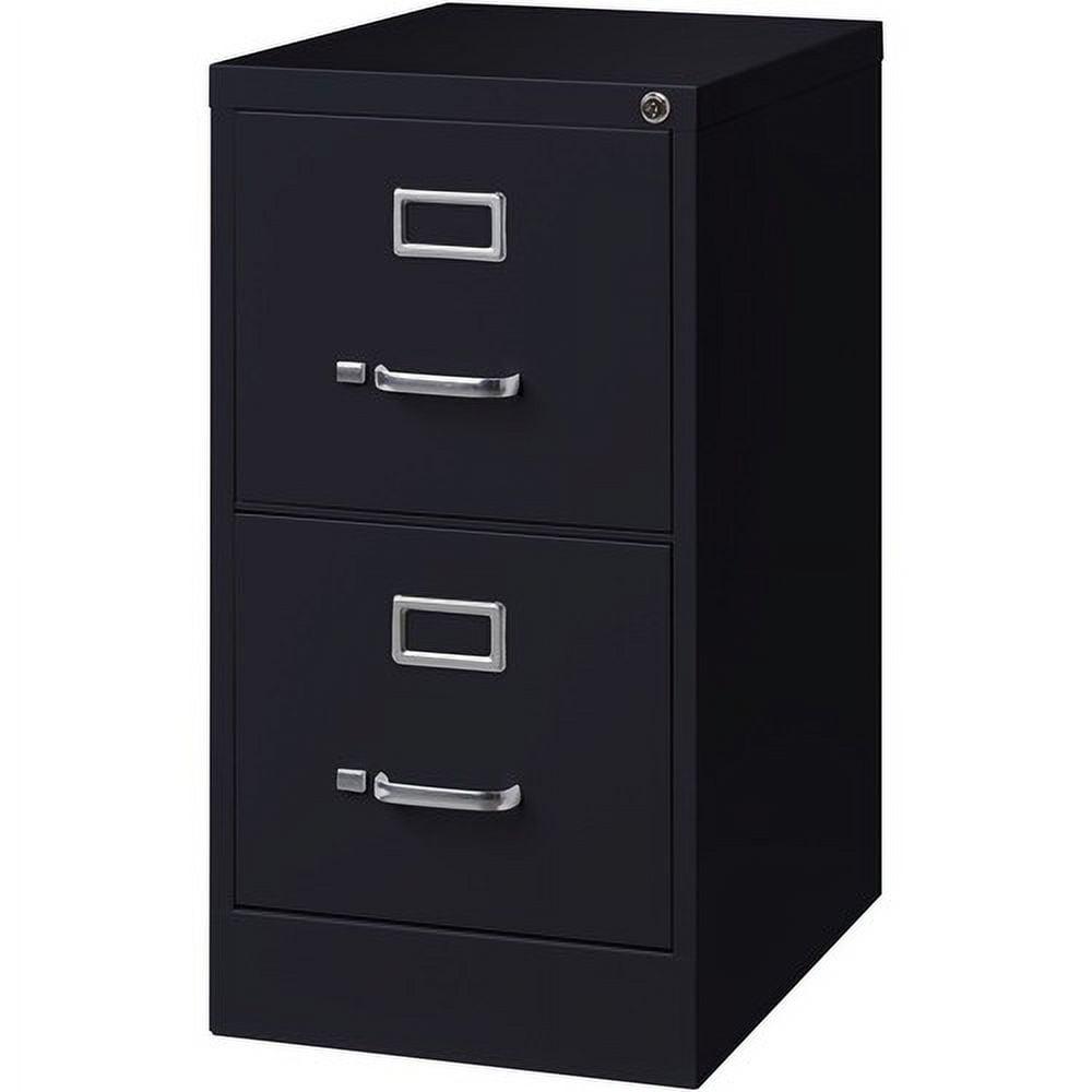 FILE CABINET VERTICAL 2 DRAWER LETTER SIZE BLACK POWDER COAT - Image 4