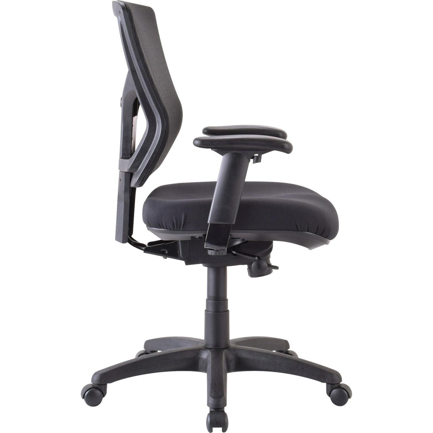 Lorell® Conjure Mid-Back Fabric Task Chair, Black - Image 3