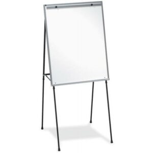 Lorell Dry Erase Display Easel, 28" x 34", Adjustable Height 40" to 70", Black