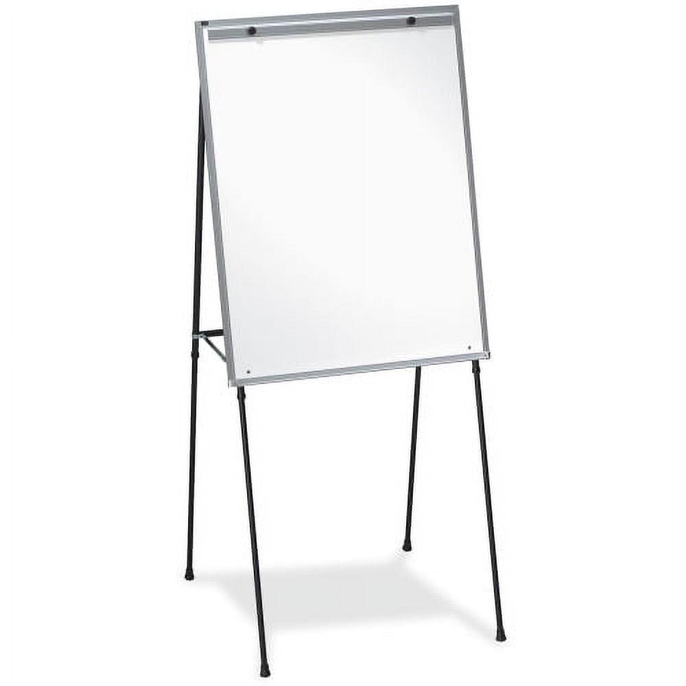 Lorell Dry Erase Display Easel, 28" x 34", Adjustable Height 40" to 70", Black
