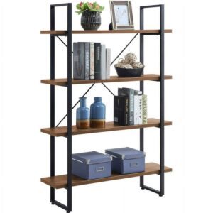 Lorell, SOHO 4-Shelf Metal Frame Bookcase, 1 Each