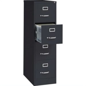 Lorell, Vertical file - 4-Drawer, 1 Each, Black
