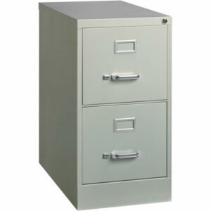 Lorell, Vertical file - 2-Drawer, 1 Each, Light Gray