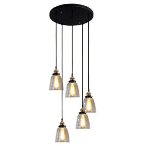 Lori 5-light Adjustable Cord Edison Lamp with Bulbs