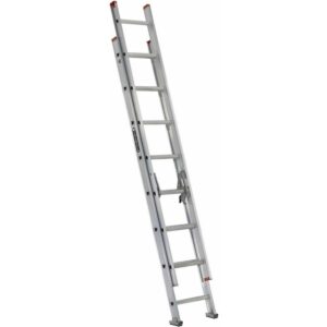 Louisville Ladder 16' Aluminum Extension Ladder, 15' Reach, 200 lbs Load Capacity, L-2324-16