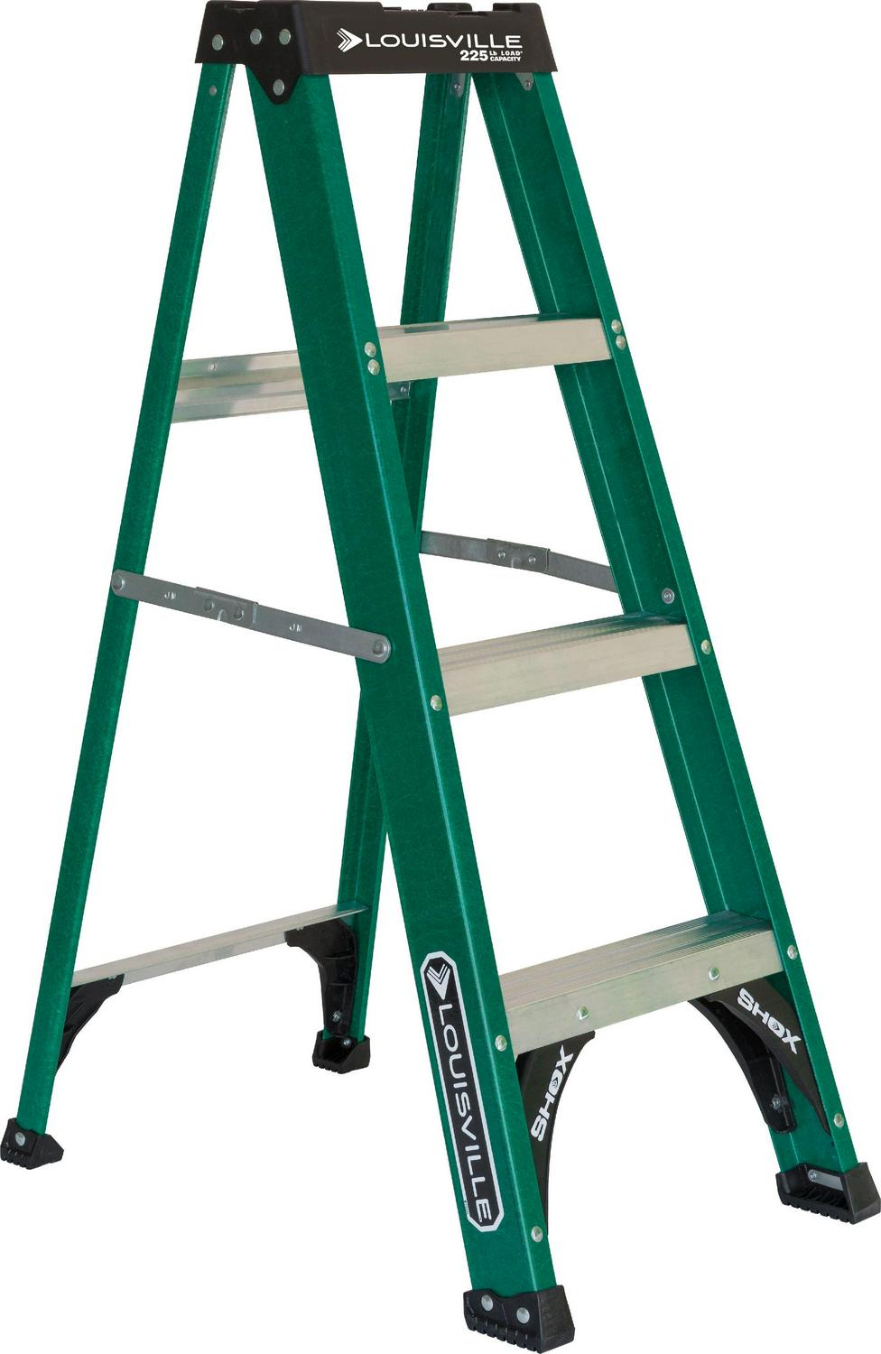 Louisville Ladder 4-Foot Fiberglass Step Ladder, 225-Pound Load Capacity, Type II, FS4004