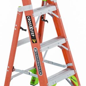 Louisville Ladder 4 Ft. Fiberglass Cross-step Ladder, Type Ia, 300 Lbs Load Capacity, Fxs1504