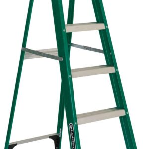 Louisville Ladder 6' Fiberglass Step Ladder, 10' Reach, 225 lbs Load Capacity, FS4006