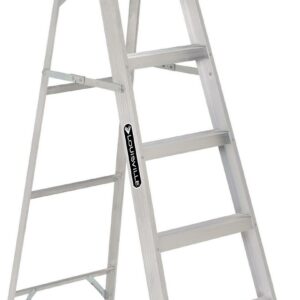 Louisville Ladder 6' Aluminum Step Ladder, 10' Reach, 250 lbs Load Capacity, W-2112-06S
