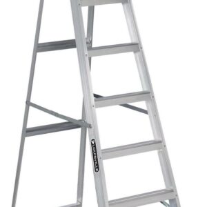 Louisville Ladder 8-Foot Aluminum Step Ladder with molded pail, 250-Pound Load Capacity, Type I, AS2108