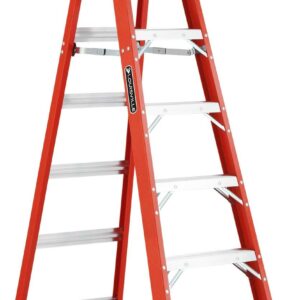 Louisville Ladder 8-Foot Fiberglass Step Ladder, 375-Pound Load Capacity, Type IAA, FS1408HD