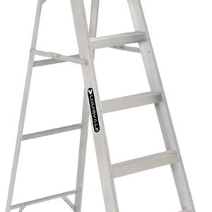 Louisville Ladder 6-Foot Aluminum Step Ladder with molded pail, 250-Pound Load Capacity, Type I, AS2106