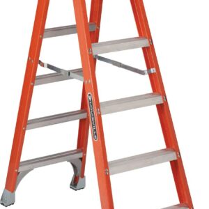 Louisville Ladder FM1506 6 ft. Fiberglass Twin Front Ladder,Type IA, 300 lbs Load Capacity