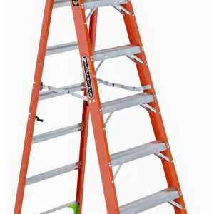 Louisville Ladder FXS1508 8 ft. Fiberglass Cross Step Ladder, Type IA, 300 Lbs Load Capacity